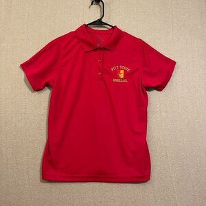 Ultra Club Polo Women's Large Red Pitt State Gorillas Short Sleeves